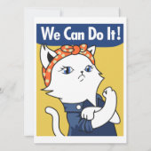 We Can Do It! White Cat Rosie the Riveter (Achterkant)