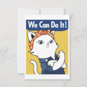 We Can Do It! White Cat Rosie the Riveter (Achterkant)