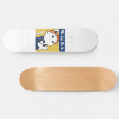 We Can Do It! White Cat Rosie the Riveter Skateboard (Horizontaal)