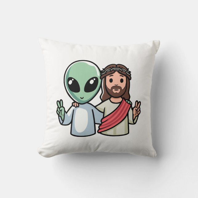 We come in peace kussen (Voorkant)