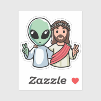 We come in peace sticker