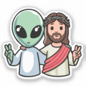 We come in peace sticker (Voorkant)