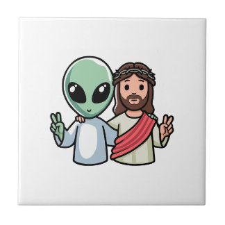 We come in peace tegeltje