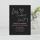 We Couldn’t Wait,Wedding Reception Invitation (Debout devant)