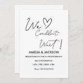 We Couldn’t Wait,Wedding Reception Invitation (Devant / Derrière)