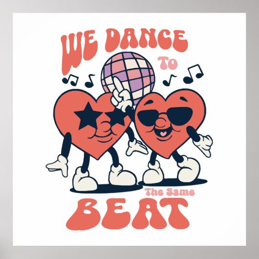 we dansen op dezelfde beat poster (Voorkant)