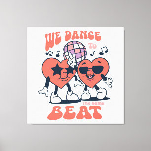 we dansen op hetzelfde ritme canvas afdruk