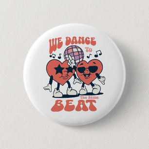 we dansen op hetzelfde ritme ronde button 5,7 cm