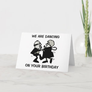 WE DANSEN OP JE VERJAARDAG KAART