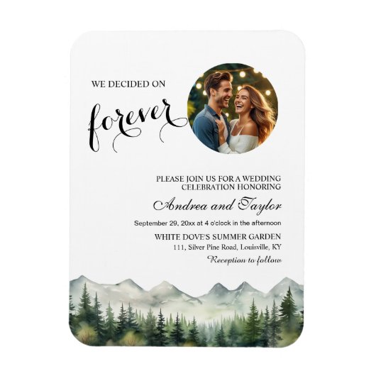 We decided on Forever Photo Wedding Invitation Magneet (Verticaal)