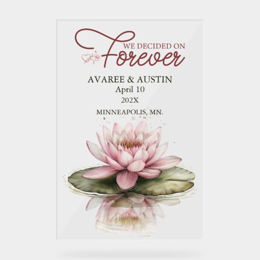 We Decided On Forever Wedding (Recto)