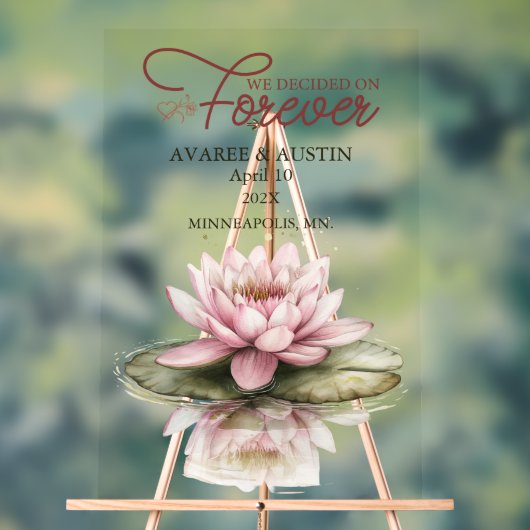 We Decided On Forever Wedding Acryl Bord (Neutraal)