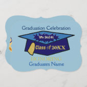 We deden het 'Blues Afstuderen Celebration' Kaart (Voorkant / Achterkant)