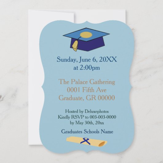 We deden het 'Blues Afstuderen Celebration' Kaart (Achterkant)