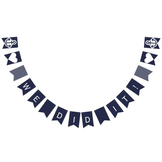 We deden het Nautical Wedding Anchor Bunting Vlaggetjes (Alle)