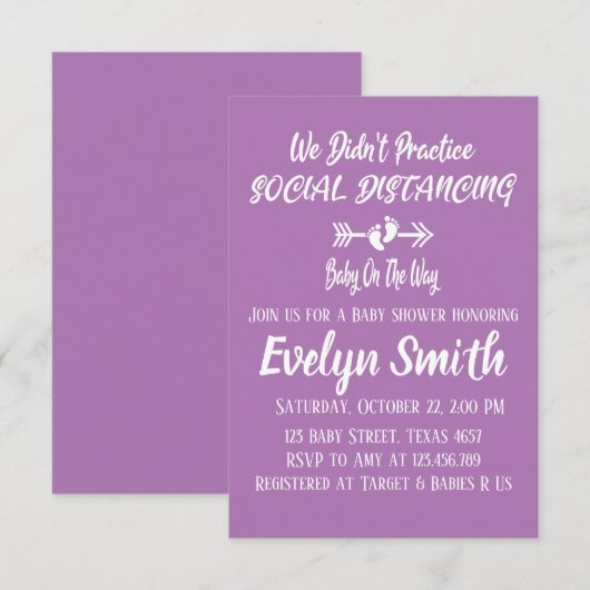 We deden niet aan social distancing kaart (Voorkant / Achterkant)