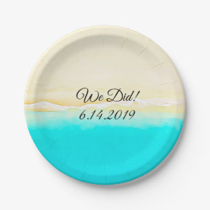 We deden Oceaan kust Teal Water mooie papieren bor Bordje