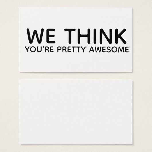 We denken dat je Geweldige Cadeaubehuizing voor L Visitekaartje (Voorkant /achterkant)