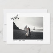 We Did Beach Just Married Elopement Foto Aankondiging (Voorkant)