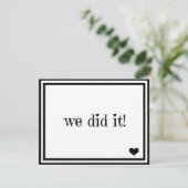 We Did It Kaart (Staand voorkant)