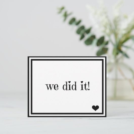 We Did It Kaart (Staand voorkant)
