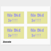 We Did It Purple and Yellow Rechthoekige Sticker (Vel)