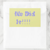 We Did It Purple and Yellow Rechthoekige Sticker (Tas)