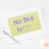 We Did It Purple and Yellow Rechthoekige Sticker (Envelop)