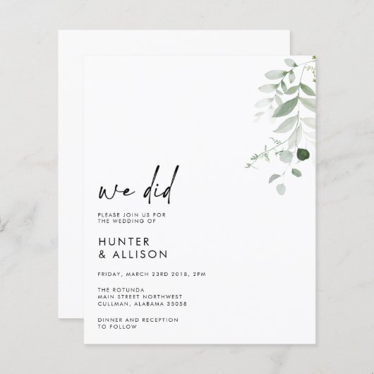 We Did Trouw Uitnodiging (Voorkant / Achterkant)