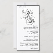 We Do 8x4 B&W Double Sided Wedding Invitation (Devant)