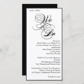We Do 8x4 B&W Double Sided Wedding Invitation (Devant / Derrière)