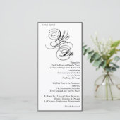 We Do 8x4 B&W Double Sided Wedding Invitation (Debout devant)
