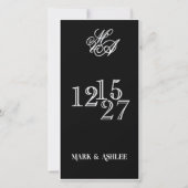 We Do 8x4 B&W Double Sided Wedding Invitation (Dos)