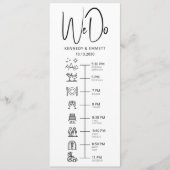 We Do Berg Bruiloft Dag Tijdschema Plat Programma (Voorkant)