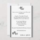 We Do, Black & White Wedding Invitation (Dos)