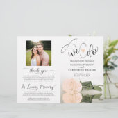 We Do! Bleke Perzikroos DIY Print Huwelijksprogram (Staand voorkant)