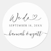 We Do Boho Wedding Label Invitation Envelope Seals (Voorkant)