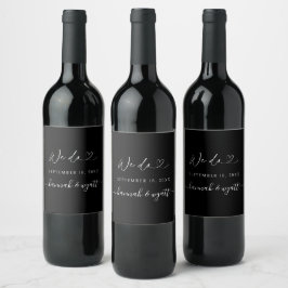We Do Boho Wine Bottle Labels Wedding Decor Wijn Etiket