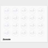 We Do Dated Lavender Envelopezegel Ronde Sticker (Vel)