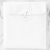 We Do Dated Lavender Envelopezegel Ronde Sticker (Tas)