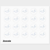 We Do Dated Trouw Envelope Stof Blauw Sticker (Vel)