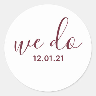 We Do Datum Huwelijks Envelope Zegel 