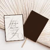 We Do Espresso Old Money Wedding Invitation Kaart