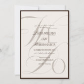 We Do Espresso Old Money Wedding Invitation Kaart (Voorkant)
