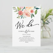 We Do Floral Watercolor Huwelijksprogramma Programma (Staand voorkant)