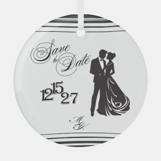 We Do Formal Save the Date Glas Ornament (Voorkant)