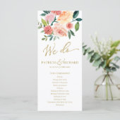We Do Gouden Bloemenschildering Trouwprogramma 4x9 Programma (Staand voorkant)
