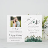 We Do! Mountain & Pine DIY Vouw Huwelijksprogramma (Staand voorkant)