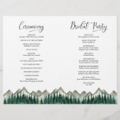 We Do! Mountain & Pine DIY Vouw Huwelijksprogramma (Achterkant)