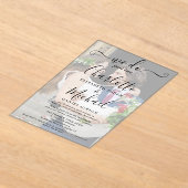 We Do Part Two Trouwfoto Vervolg Script Acryl Uitnodigingen (Laagn)